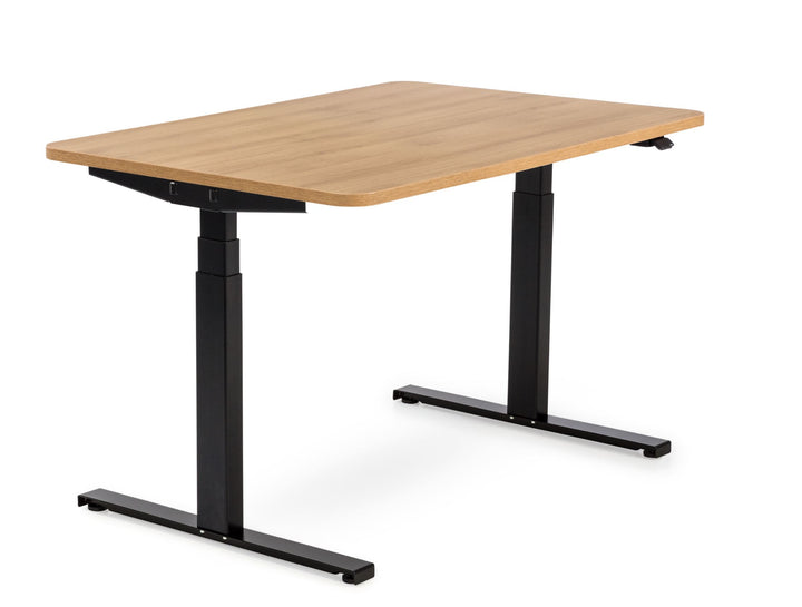 Höhenverstellbarer Schreibtisch mit runden Ecken I fe 03