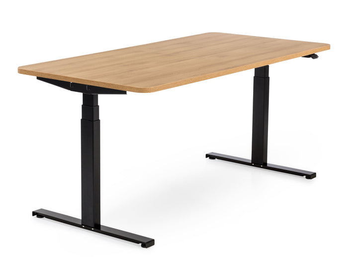 Höhenverstellbarer Schreibtisch mit runden Ecken I fe 03