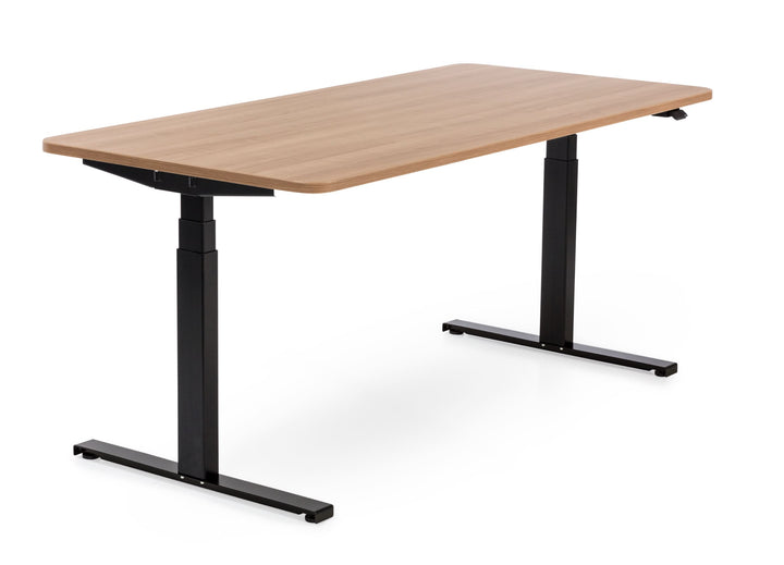 Höhenverstellbarer Schreibtisch mit runden Ecken I fe 03