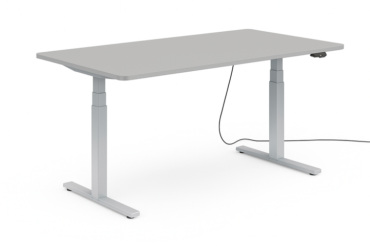 Höhenverstellbarer Schreibtisch mit runden Ecken I fe 03