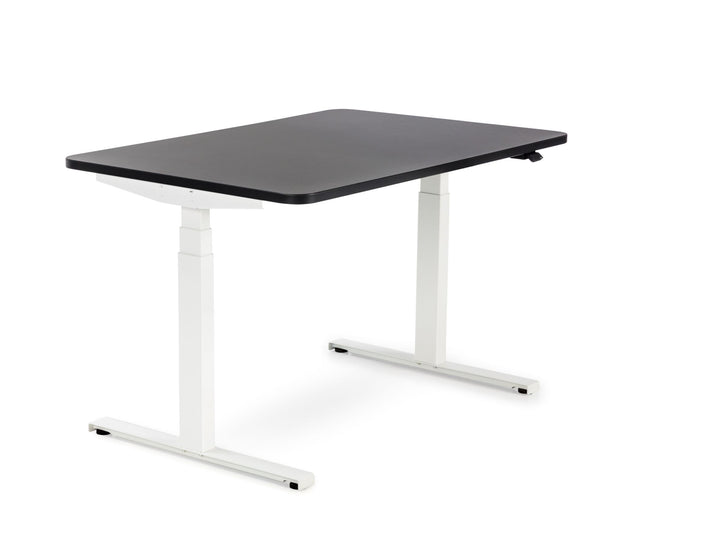 Höhenverstellbarer Schreibtisch mit runden Ecken I fe 03