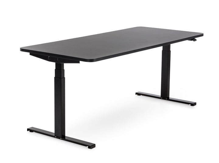 Höhenverstellbarer Schreibtisch mit runden Ecken I fe 03