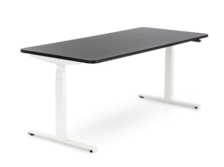 Höhenverstellbarer Schreibtisch mit runden Ecken I fe 03