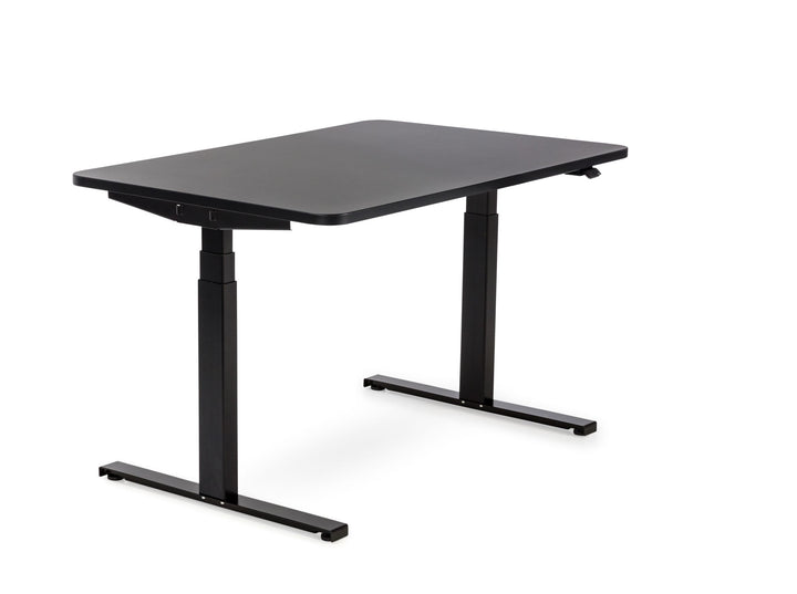 Höhenverstellbarer Schreibtisch mit runden Ecken I fe 03