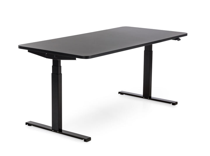 Höhenverstellbarer Schreibtisch mit runden Ecken I fe 03