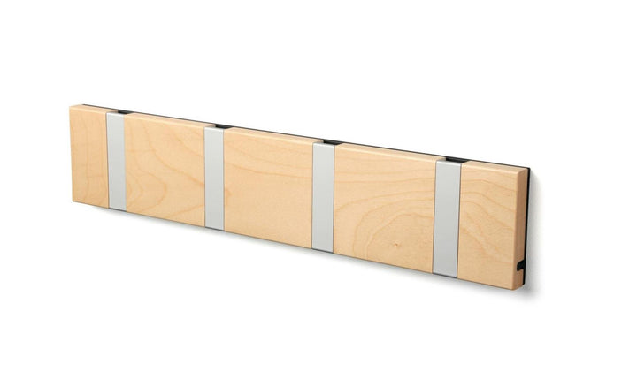 Wandgarderobe Knax mit vier Haken waagerecht von Loca