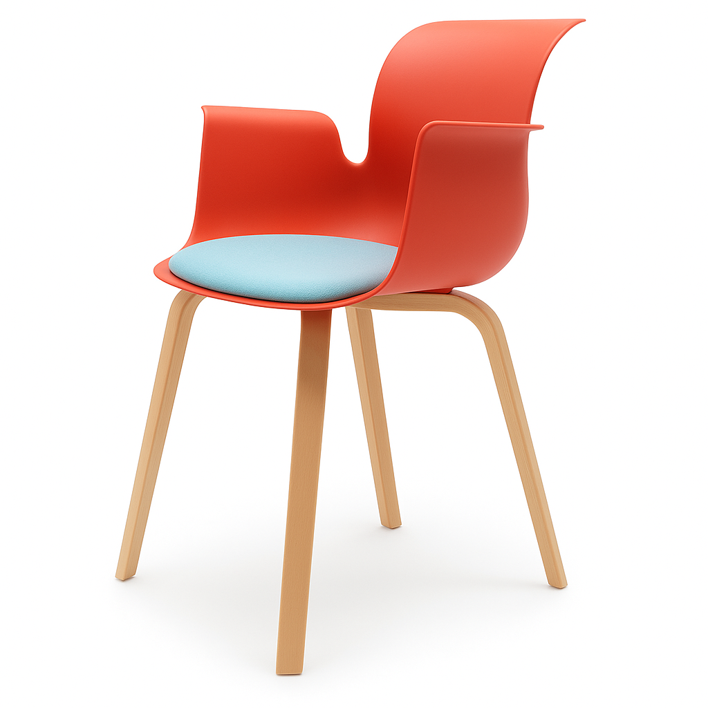 Pro Armchair Vierbeinholzgestell von Flötotto