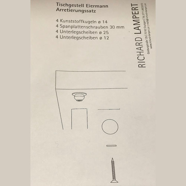 Arretierungssatz Eiermann (4 Stück)