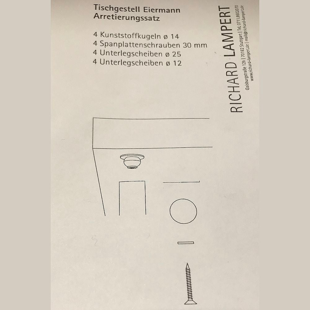 Arretierungssatz Eiermann (4 Stück)