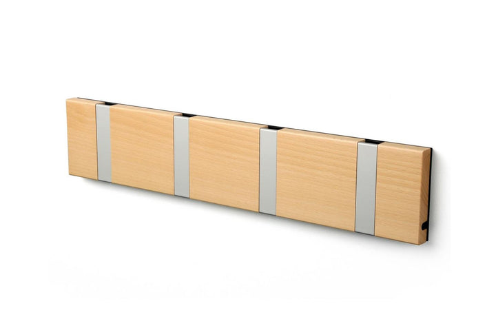 Wandgarderobe Knax mit vier Haken waagerecht von Loca