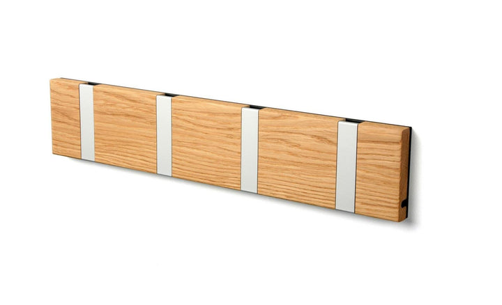 Wandgarderobe Knax mit vier Haken waagerecht von Loca