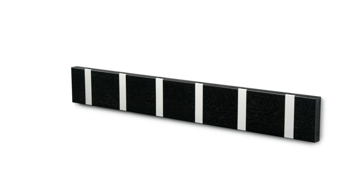 Wandgarderobe Knax mit sechs Haken waagerecht von Loca
