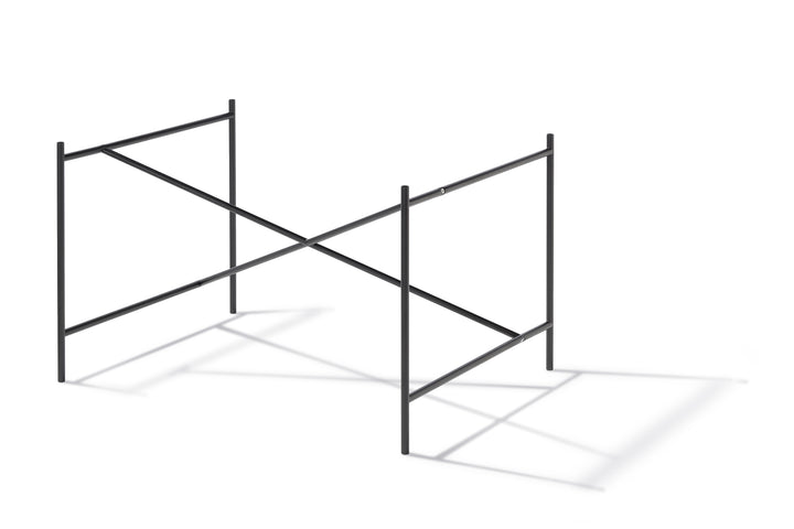 Eiermann 2 Tisch inkl. Melamintischplatte 140x80 cm (Kreuzposition: Exzentrisch)