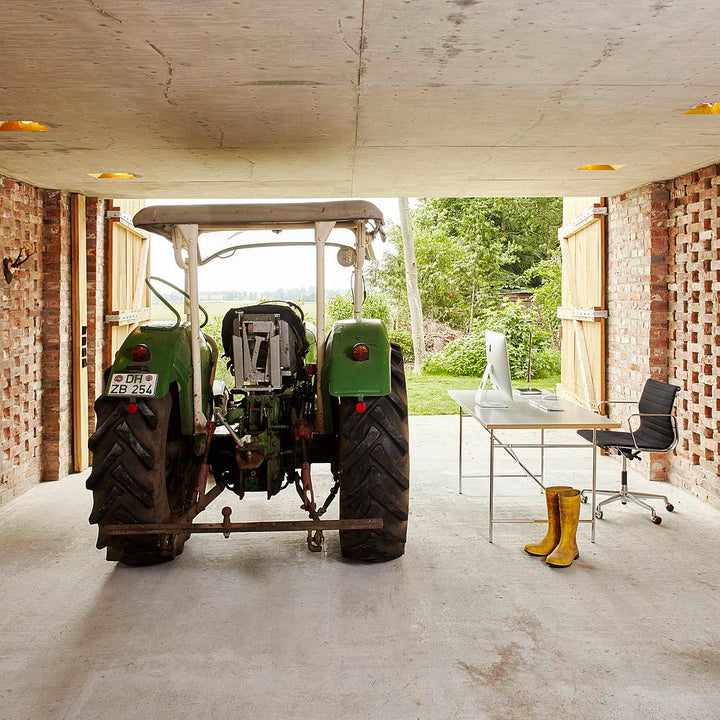 Eiermann 1 Tisch inkl. Melamintischplatte 160x80 cm (Kreuzposition: Exzentrisch)