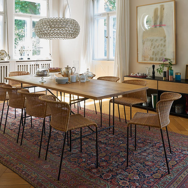 Eiermann 1 Tisch inkl. Melamintischplatte 140x80 cm (Kreuzposition: Mittig)