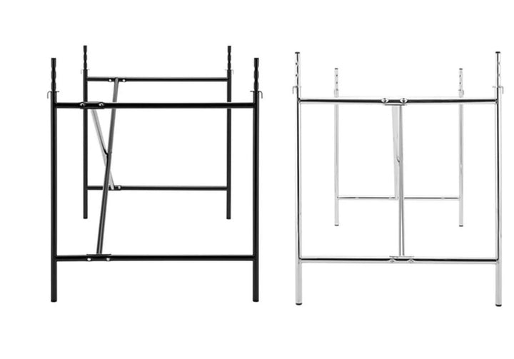 Eiermann 2 Tisch inkl. Melamintischplatte 160x80 cm (Kreuzposition: Mittig)