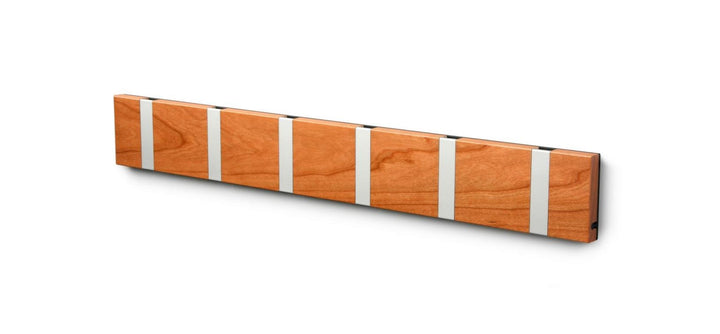 Wandgarderobe Knax mit sechs Haken waagerecht von Loca