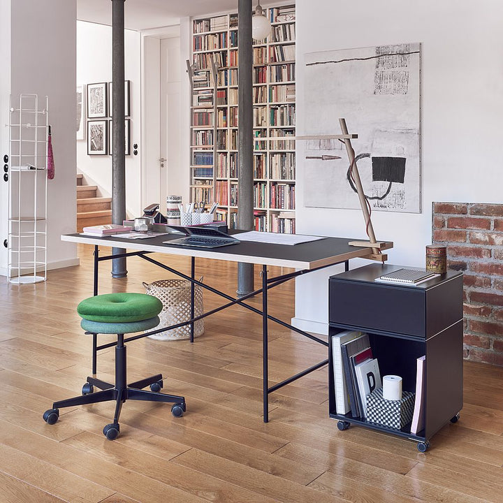 Eiermann 1 Tisch inkl. Melamintischplatte 140x80 cm (Kreuzposition: Mittig)