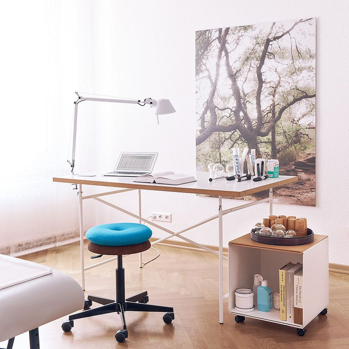 Eiermann 1 Tisch inkl. Melamintischplatte 160x80 cm (Kreuzposition: Mittig)