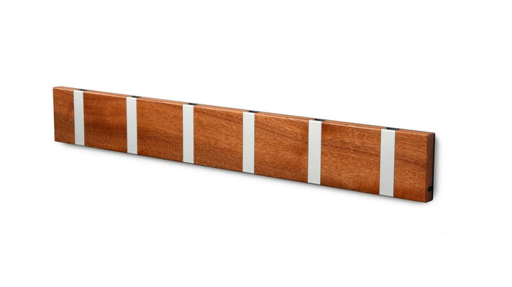 Wandgarderobe Knax mit sechs Haken waagerecht von Loca