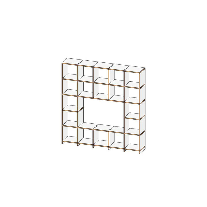 Mocoba Regal 5 x 5 mit großem Fach