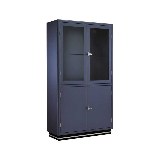 SB 424-4 Vitrine mit 2 Glas- & 2 Metalltüren von Müller Möbel