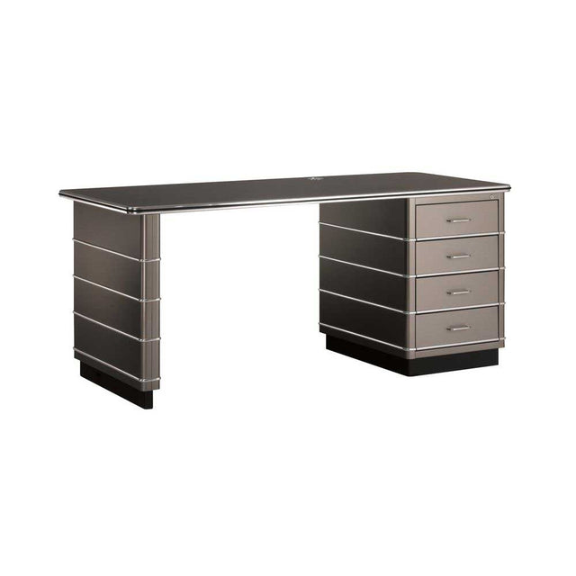 Schreibtisch TB225 (2 Schubladen & 1 Hängeregister) mit einem Container und Wange