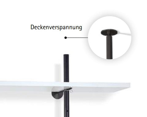 Deckenverspannung für Regal Egon Eiermann von Richard Lampert