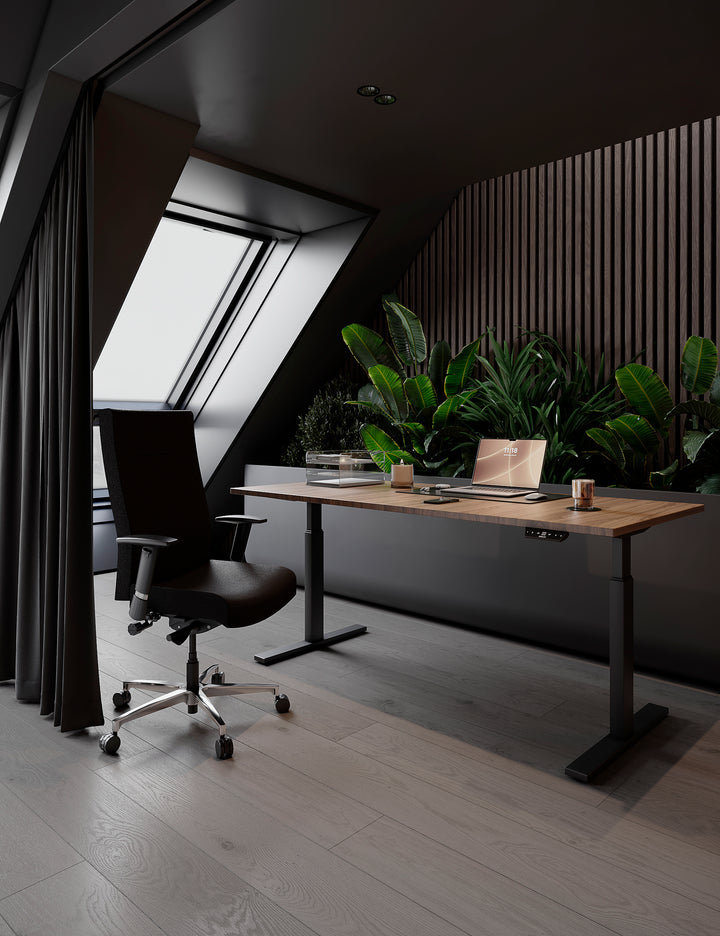 Schreibtisch E-WonderTech, höhen- und breitenverstellbar mit MFC-Tischplatte
