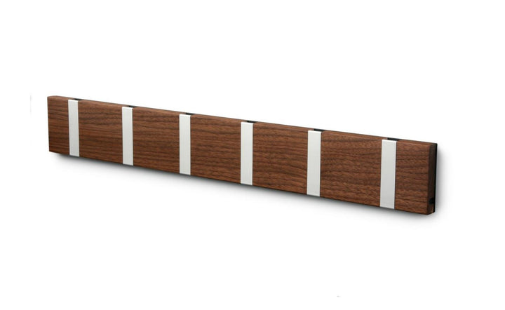 Wandgarderobe Knax mit sechs Haken waagerecht von Loca