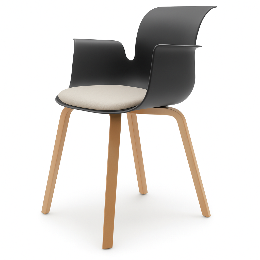 Pro Armchair Vierbeinholzgestell von Flötotto