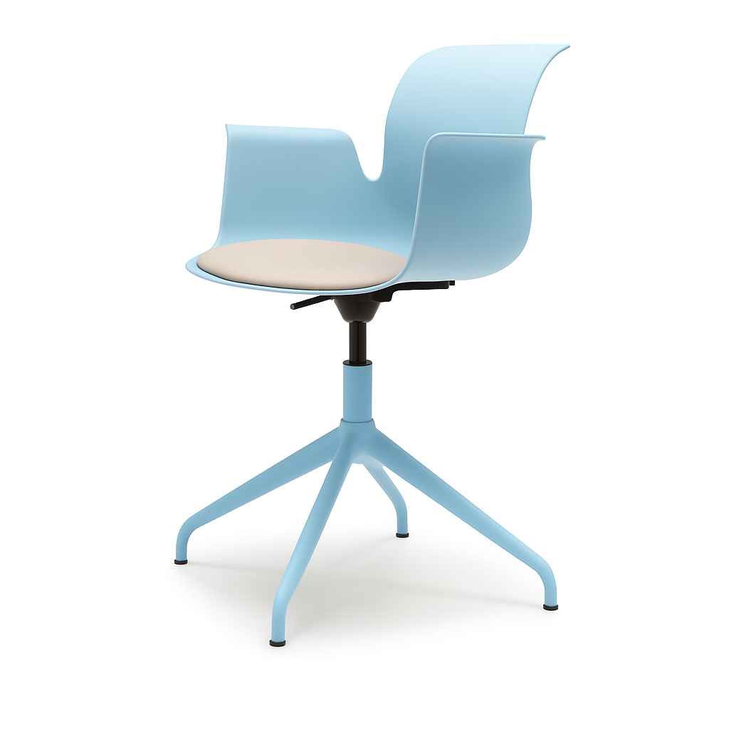 Pro Armchair Viersternalugestell farbig pulverbeschichtet von Flötotto