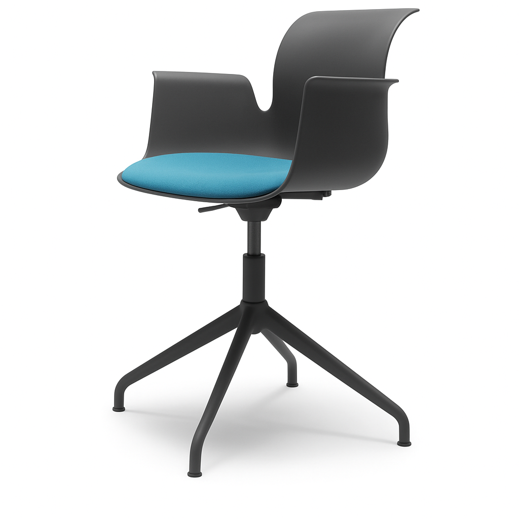 Pro Armchair Viersternalugestell farbig pulverbeschichtet von Flötotto