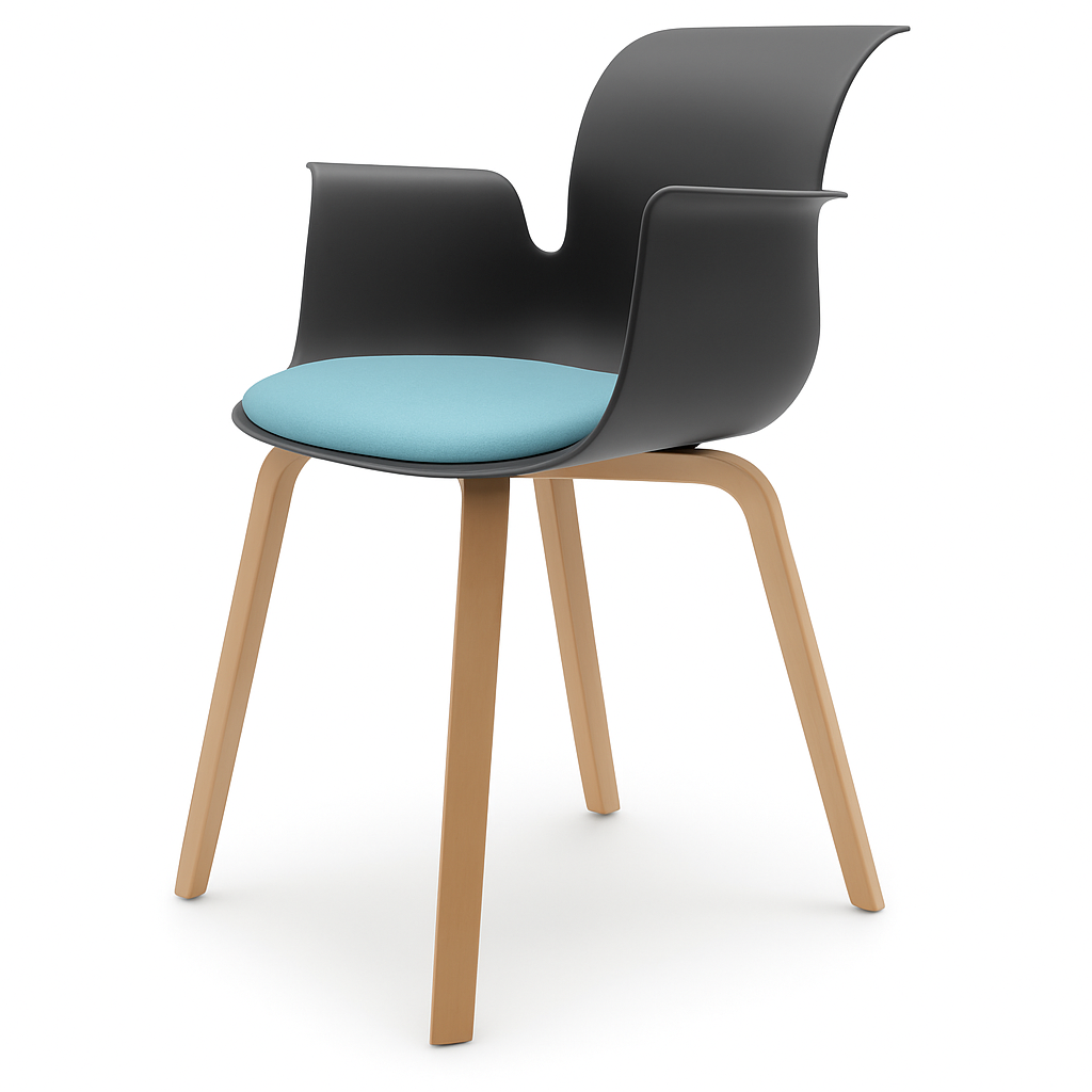 Pro Armchair Vierbeinholzgestell von Flötotto