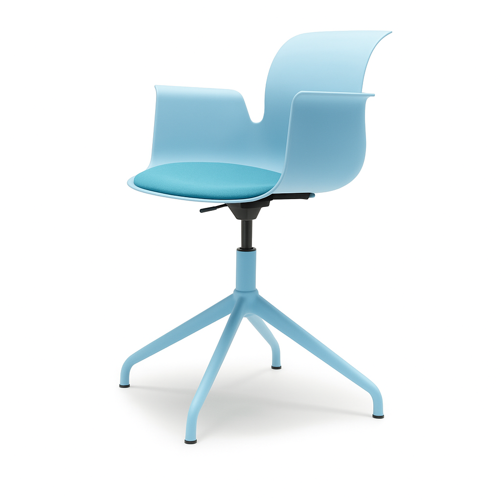 Pro Armchair Viersternalugestell farbig pulverbeschichtet von Flötotto