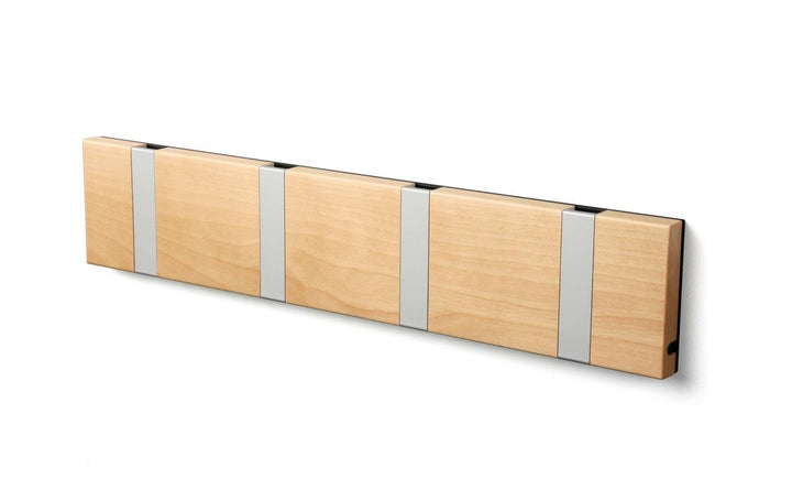 Wandgarderobe Knax mit vier Haken waagerecht von Loca