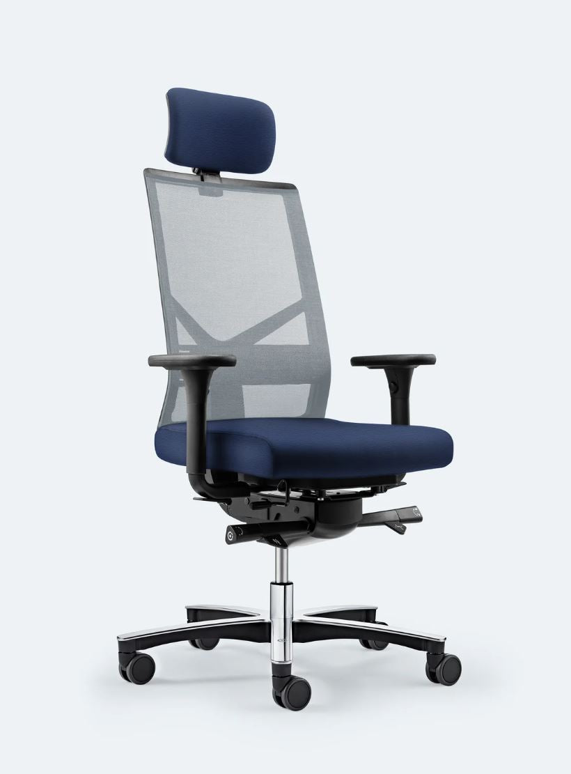 Bürodrehstuhl Figo Air mit Kopfstütze von Löffler (Kopie)