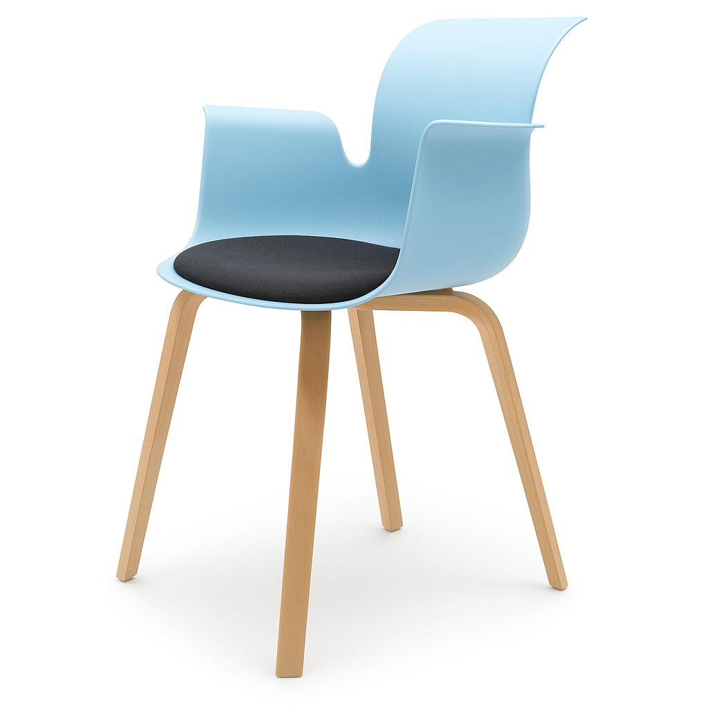 Pro Armchair Vierbeinholzgestell von Flötotto