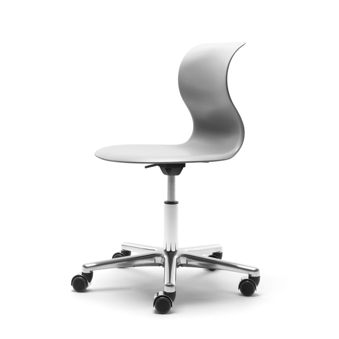 Pro 6 Chair Drehstuhl mit Armlehnen (Gestell: Aluminium poliert) von Flötotto