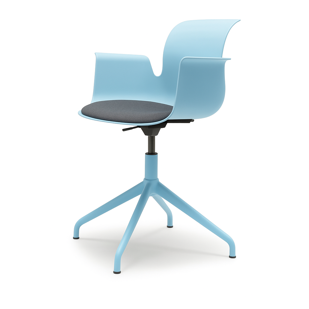 Pro Armchair Viersternalugestell farbig pulverbeschichtet von Flötotto