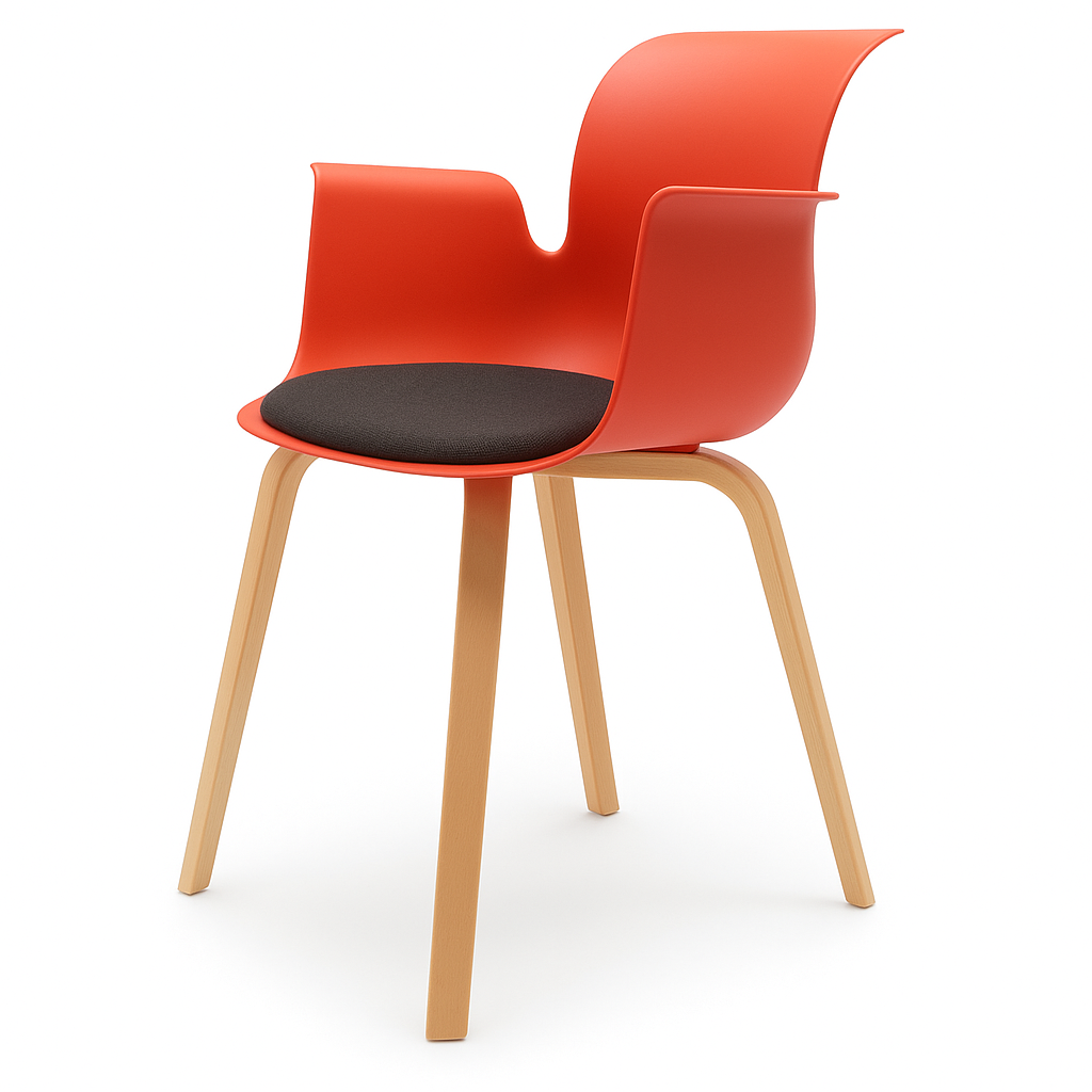 Pro Armchair Vierbeinholzgestell von Flötotto