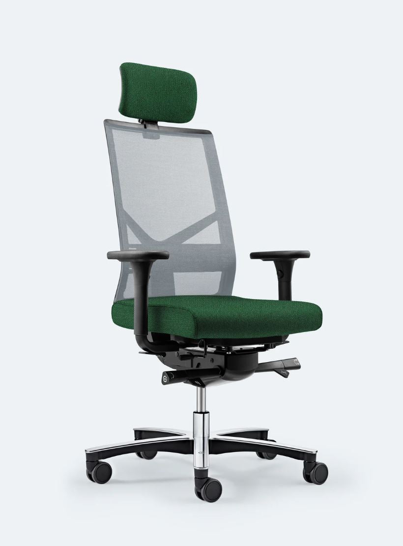 Bürodrehstuhl Figo Air mit Kopfstütze von Löffler (Kopie)