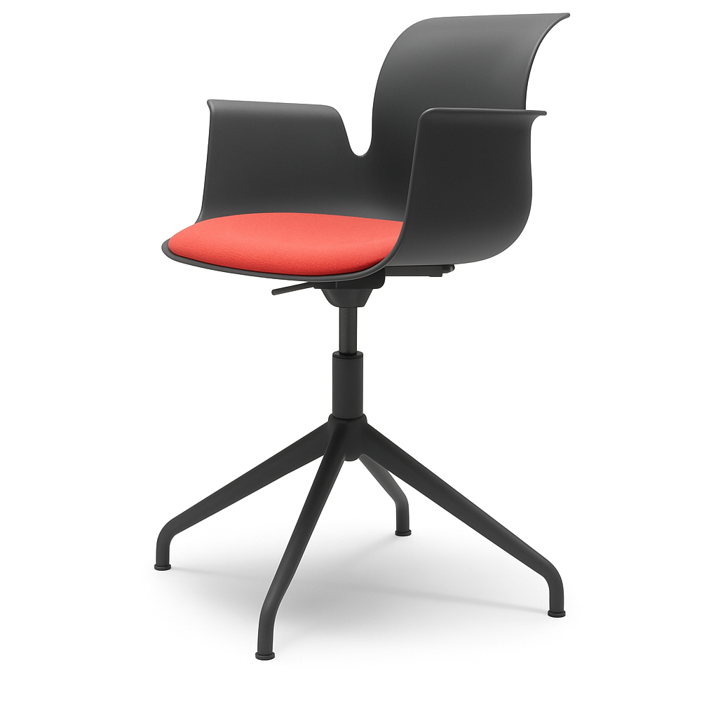 Pro Armchair Viersternalugestell farbig pulverbeschichtet von Flötotto