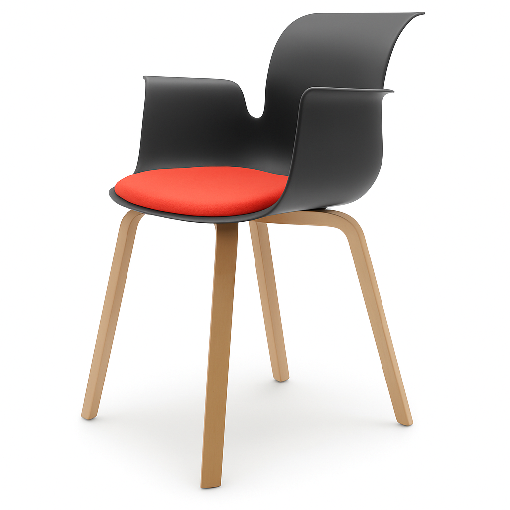 Pro Armchair Vierbeinholzgestell von Flötotto