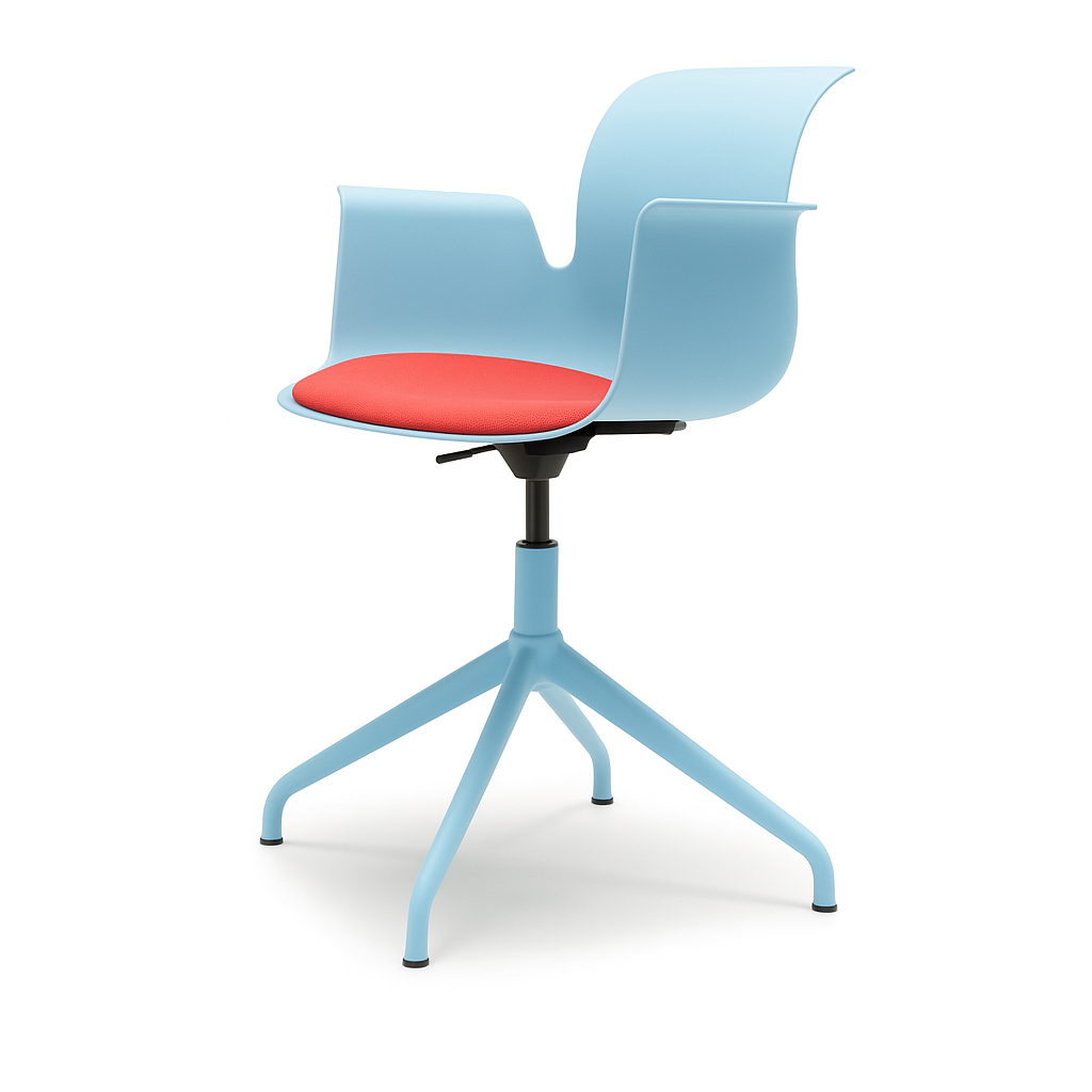 Pro Armchair Viersternalugestell farbig pulverbeschichtet von Flötotto