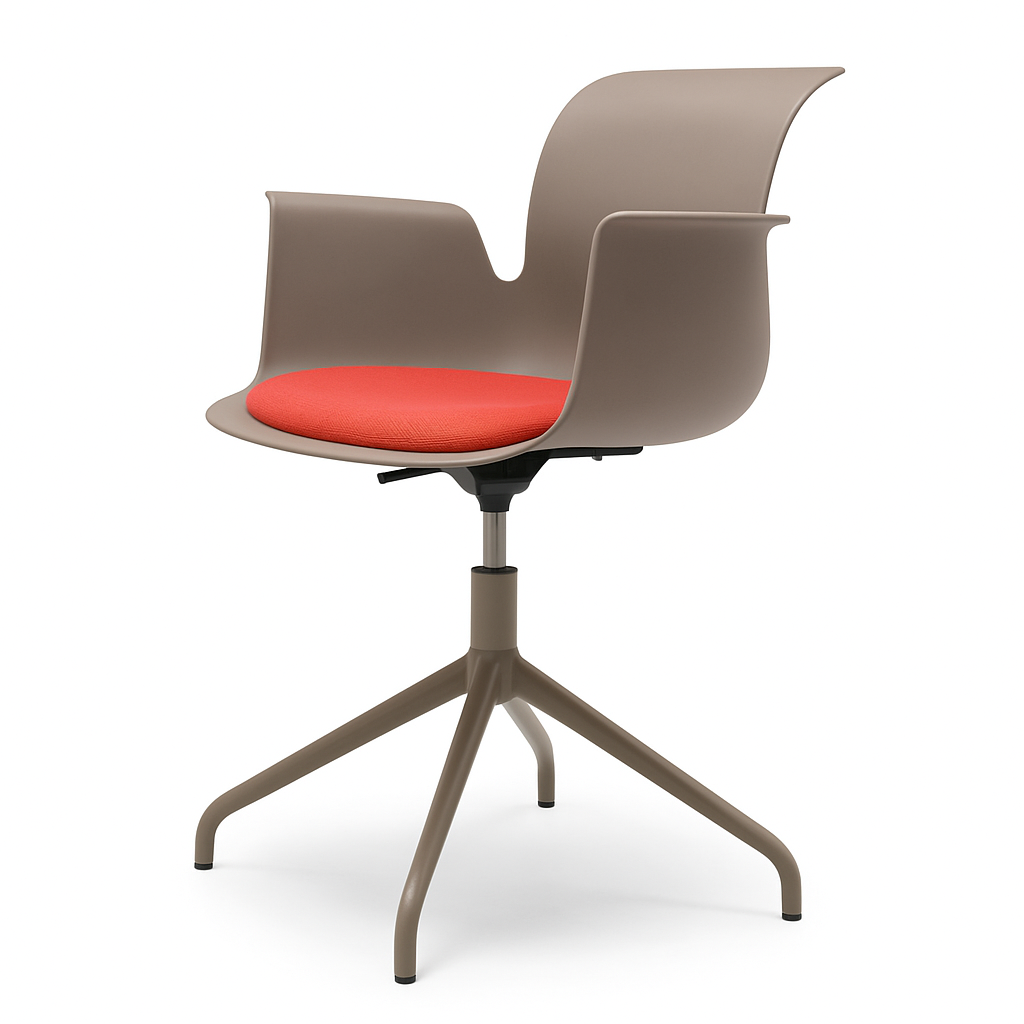 Pro Armchair Viersternalugestell farbig pulverbeschichtet von Flötotto