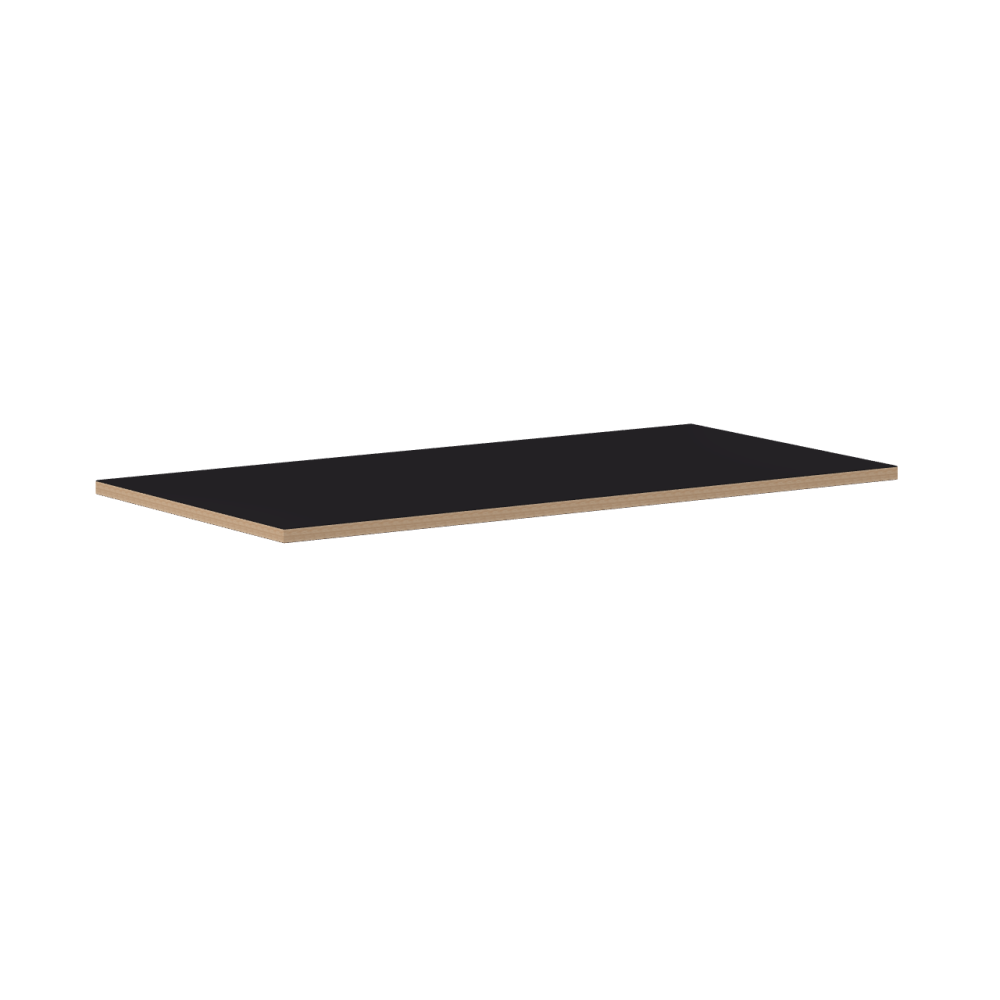 Schwarze Tischplatte 1400 x 800 mm für Eiermann Tischgestell