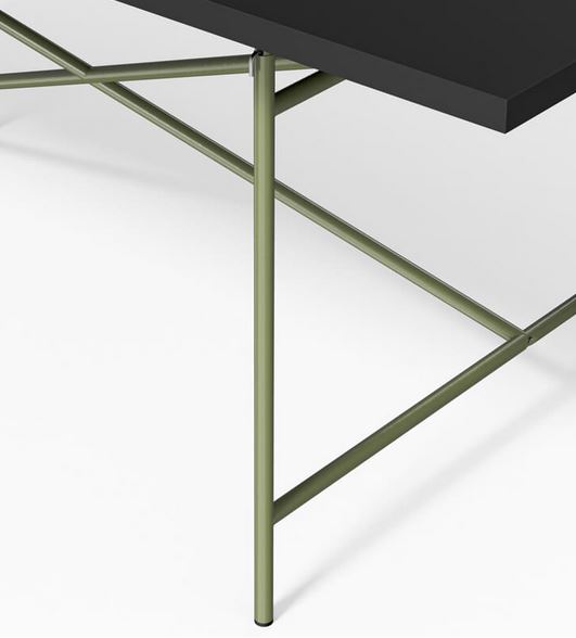 Eiermann 2 Tisch inkl. Melamintischplatte 140x80 cm (Kreuzposition: Exzentrisch)