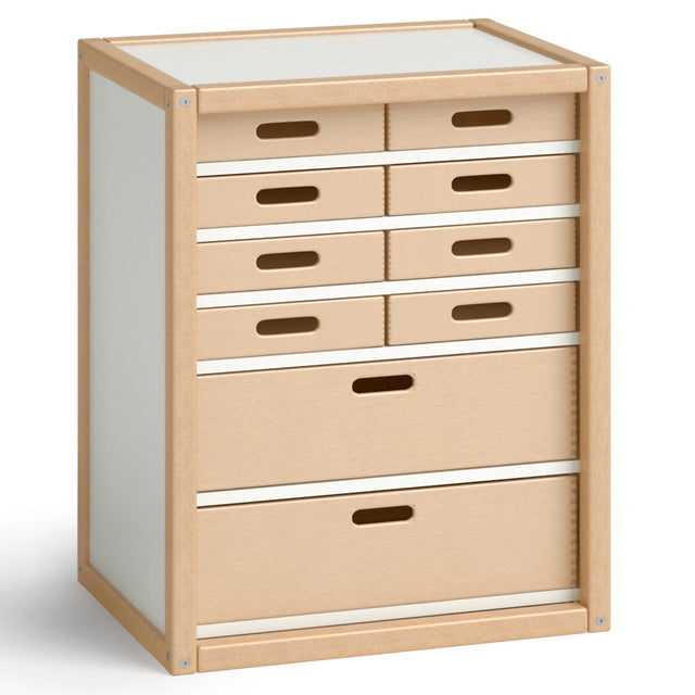 Container mit 10 Schubkästen, H74 B60 T45 von flötotto