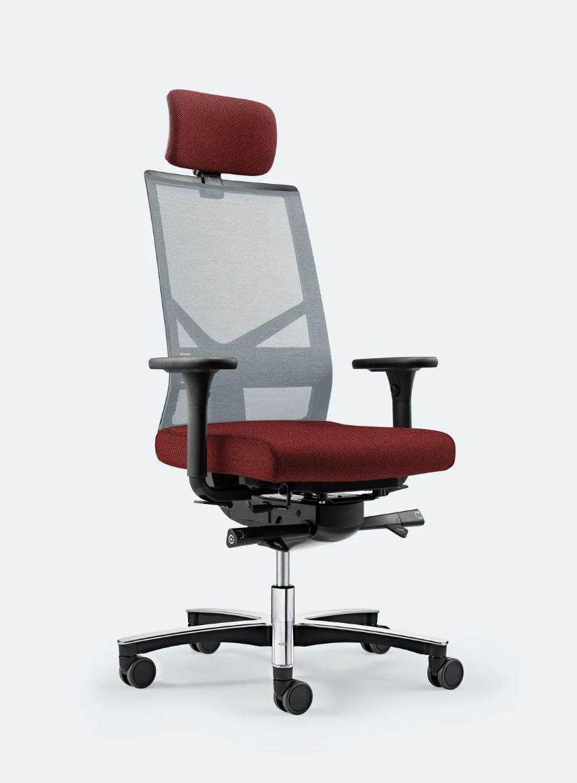 Bürodrehstuhl Figo Air mit Kopfstütze von Löffler (Kopie)